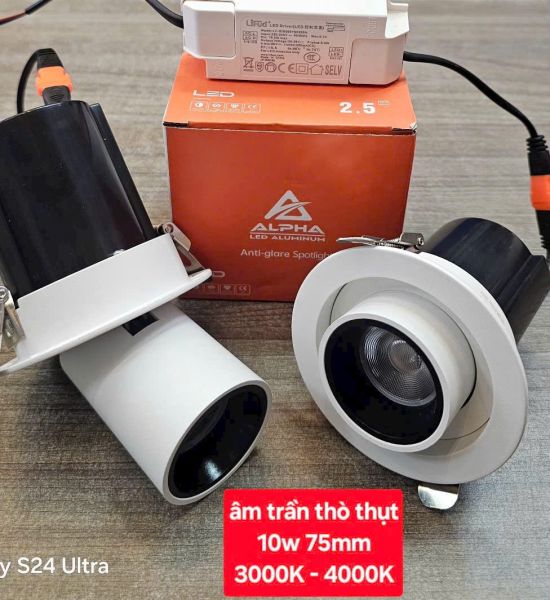 Đèn âm trần thò thụt mini 360 độ