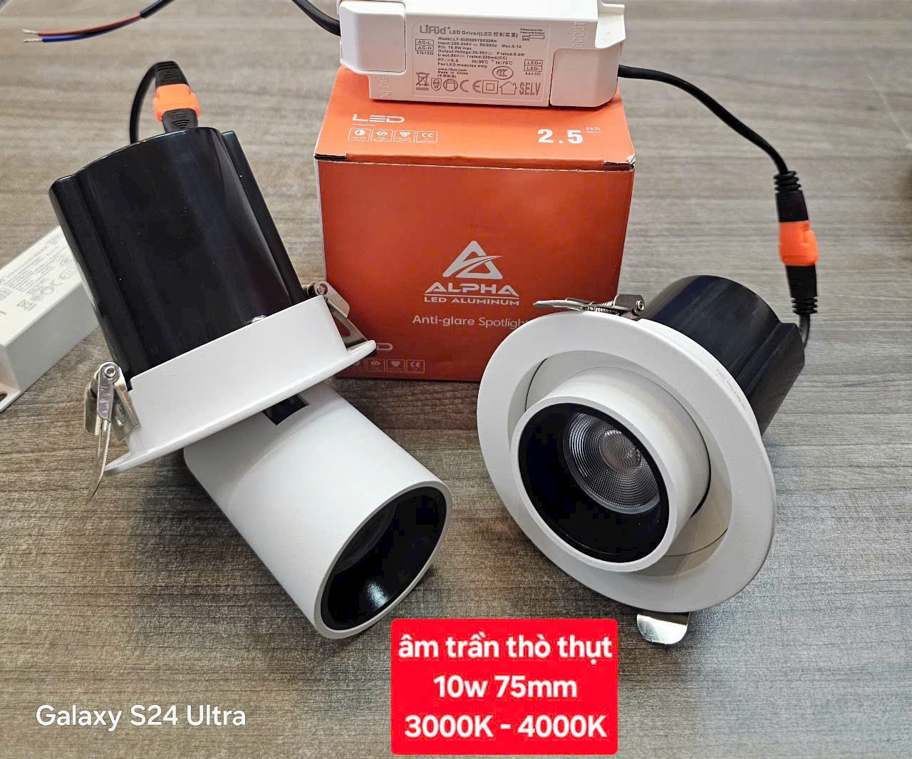 Đèn âm trần thò thụt mini 360 độ