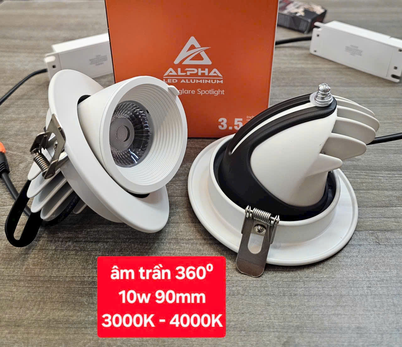 Đèn âm trần xoay 360 độ mini